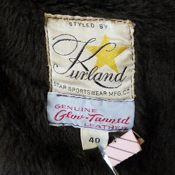 Vintage Kurland Men's 40 Brown Glove Tanned Leather Insulated Jacket - Picture 10 of 15